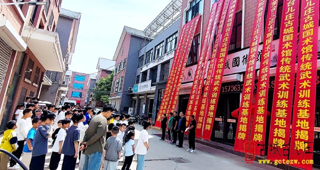 【今天】《台儿庄区传统武术训练基地》在台儿庄古城国术馆揭牌