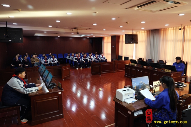法徽映青春 宪法伴成长-枣庄市第三十九中学宪法日法院实践活动（图）