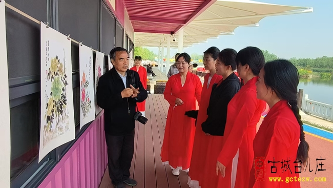 台儿庄小季河畔刘同林牡丹作品展温情启幕 共绘母亲节最美画卷（图）